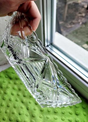 Кристальная салатница, ваза, винтажная ломтика3 фото