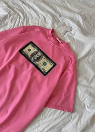 Трендовая оверсайз футболка с долларом money