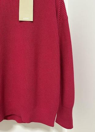 Натуральний весняний яскравий рожевий малиновий котоновий светер оверсайз jjxx8 фото