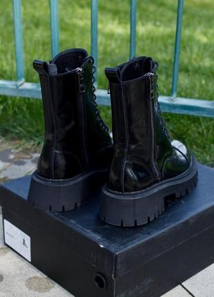 Женские ботинки balenciaga tractor boots panther leather3 фото