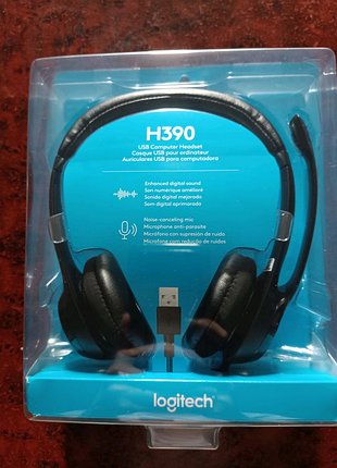 Дротова гарнітура logitech h390 для пк/ноутбука