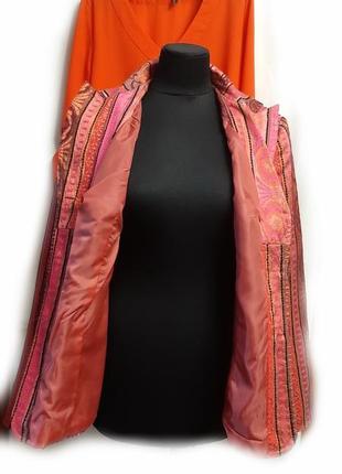 Пиджак красно малиновый легкий р 40-449 фото