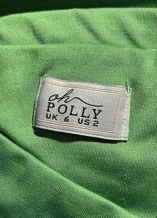 Oh polly мини юбка салатовая зеленая стрейч яркая5 фото