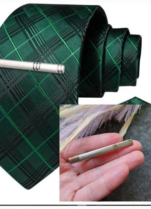Металлический классический зажим для галстука с гравировкой (0'5 см на 6 см)