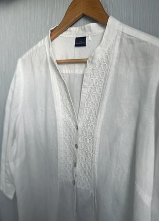 Стильная рубашка-блуза 100% лен фирменная!2 фото
