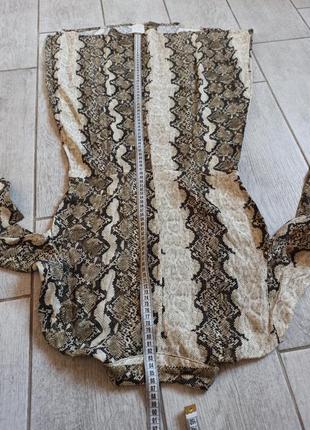 Плаття з зміїним принтом, легка сукня mango9 фото