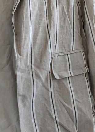 Пиджак женский из льна h&m, жакет,6 фото