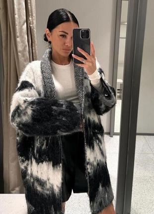 Трендове трикотажне  пальто zara вовна розмір м-l оригінал  new