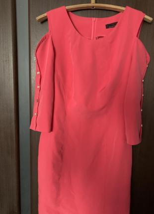 Мини платье обжигающее  розовое коралловые xs-s размер3 фото