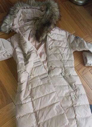 Пальто пуховик fire+ice зима идеальное состояние