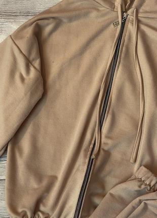Спортивний костюм штани кофта з глубоким капюшоном джогери оверсайз на манжеті2 фото