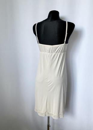 Intimissimi easywear пеньюар ночна сорочка піжама домашня сукня плаття бежеве кремове з мереживом2 фото