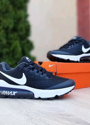 Nike air max черные на белом👟