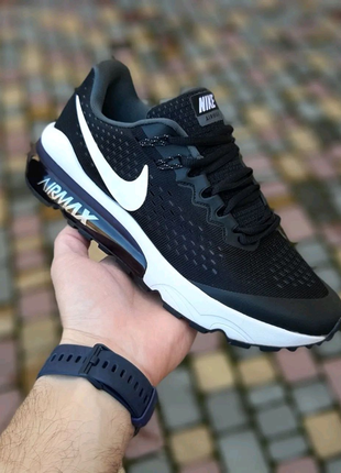 Nike air max черные на белом👟7 фото