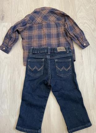 Рубашка и джинсы для мальчика 6-12 месяцев 742 фото
