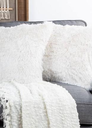 Пухнаста плюшева наволочка хутро трава