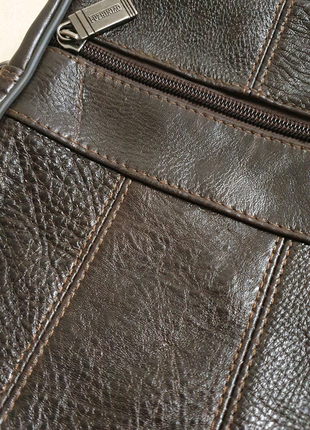 Чоловіча сумка fuzhiniao 66032-3
із натуральної шкіри.12 фото