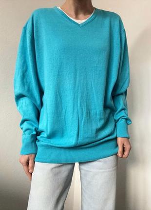 Бавовняний джемпер блакитний