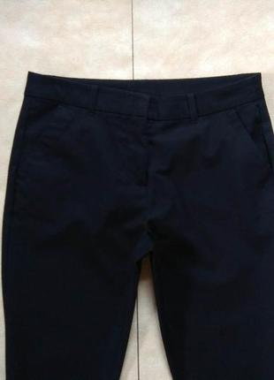 Коттоновые черные брендовые зауженные брюки штаны скинни с высокой талией yessica, 14 размер..5 фото