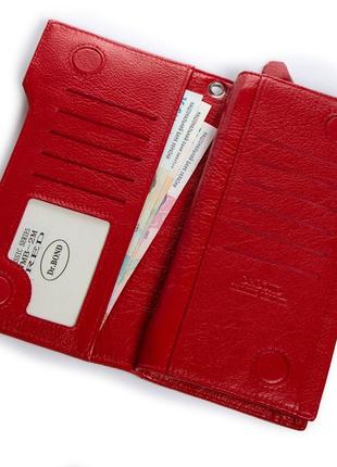Женский кошелек кожаный classic dr. bond wmb-2m red3 фото