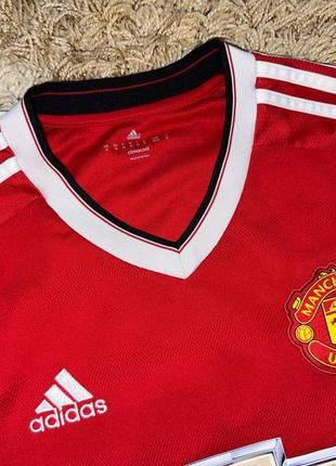 Футболка adidas manchester united jersey red , оригинал5 фото