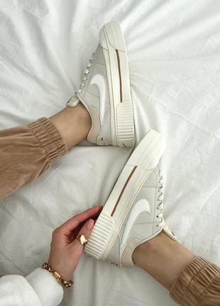 Кеды nike court legacy beige💕3 фото