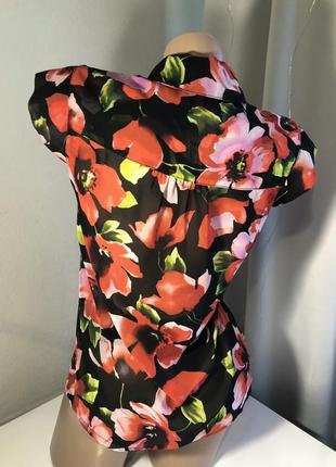 Блуза блузка рубашка цветочный принт4 фото