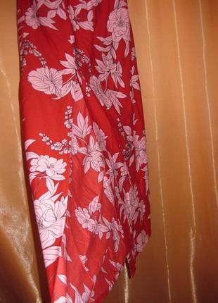 Шикарный удобный нарядный красный сарафан длинное платье в пол с разрезом резинка на талии quiz8 фото