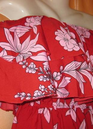 Шикарный удобный нарядный красный сарафан длинное платье в пол с разрезом резинка на талии quiz7 фото