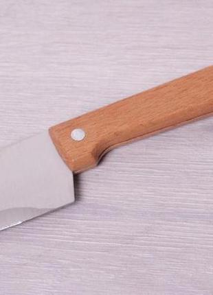 Нож кухонный kamille wood "шеф-повар" 20см с деревянной ручкой2 фото