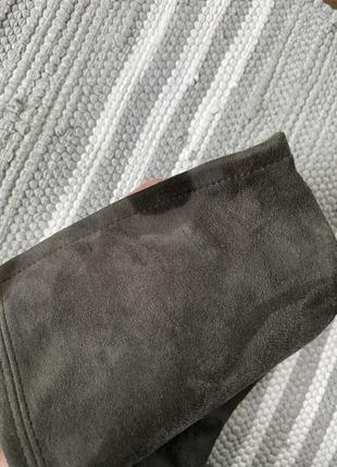Вінтажні брендові замшеві чоботи панчохи з гострим прямокутним носком та маленькими підборами y2k9 фото