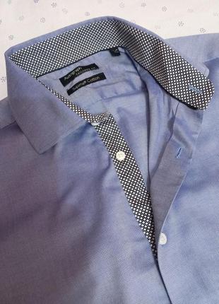 Шикарная рубашка мужская сорочка чоловіча классика класична блакитна3 фото