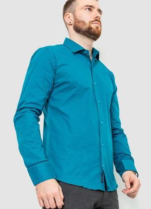 Рубашка мужская однотонная, цвет изумрудный, 214r70813 фото