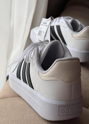 Adidas court platform кросівки жіночі шкіряні8 фото