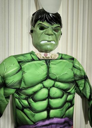 Карнавальный костюм халк зеленый монстр Герасты марвел маска2 фото