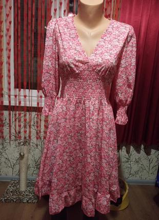 Красивое нежное платье в цветы прованс2 фото