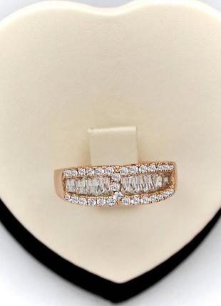 Позолоченное кольцо кольца белые камни медицинское золото подарок позолоченное кольцо белое камны медзолото подарок1 фото