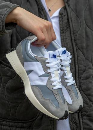 Женские кроссовки new balance 327 grey white 37-38-39-40-41