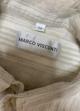 Рубашка льняная с коротким рукавом marco visconti3 фото