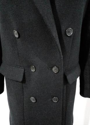 Вовняне двобортне пальто піджачного типу2 фото