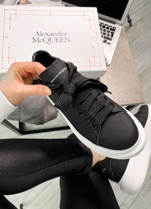 Alexander mcqueen sneaker black white 🆕 купить кроссовки наложенный платёж3 фото