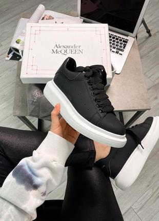 Alexander mcqueen sneaker black white 🆕 купить кроссовки наложенный платёж5 фото
