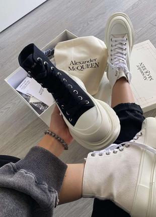 Кеды alexander mcqueen tread slick black white  🆕 купить наложенный платёж3 фото