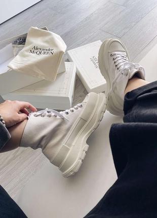 Кеды alexander mcqueen tread slick white  🆕 купить наложенный платёж2 фото