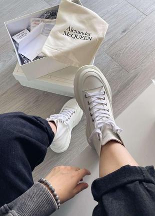 Кеды alexander mcqueen tread slick white  🆕 купить наложенный платёж9 фото