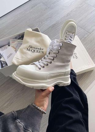 Кеды alexander mcqueen tread slick white  🆕 купить наложенный платёж1 фото