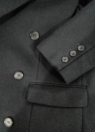 Вовняне двобортне пальто піджачного типу10 фото
