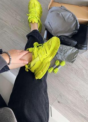 Кросівки balenciaga track trainer lime in yellow 🆕 купити накладений платіж3 фото