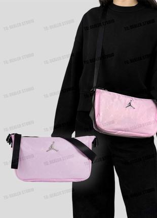 Жіноча сумка jordan crossbody bag pink1 фото