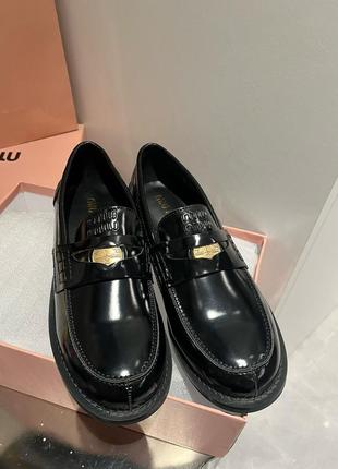 Лоферы в стиле miu miu 39, 38, 36